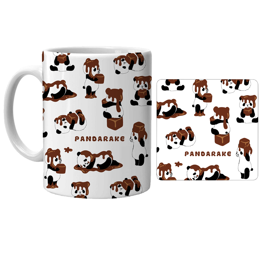 ماگ مدل پاندا کد xd6 به همراه زیرلیوانی