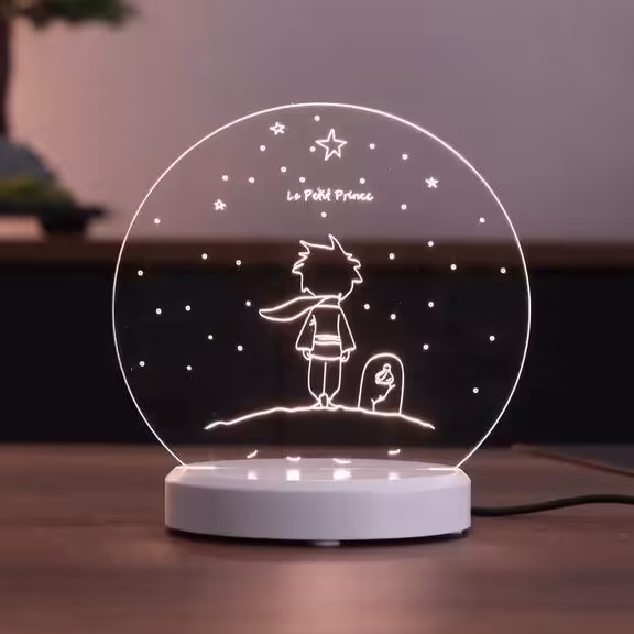 بالبینگ آباژور چراغ خواب سه بعدی طرح  شازده کوچولو 