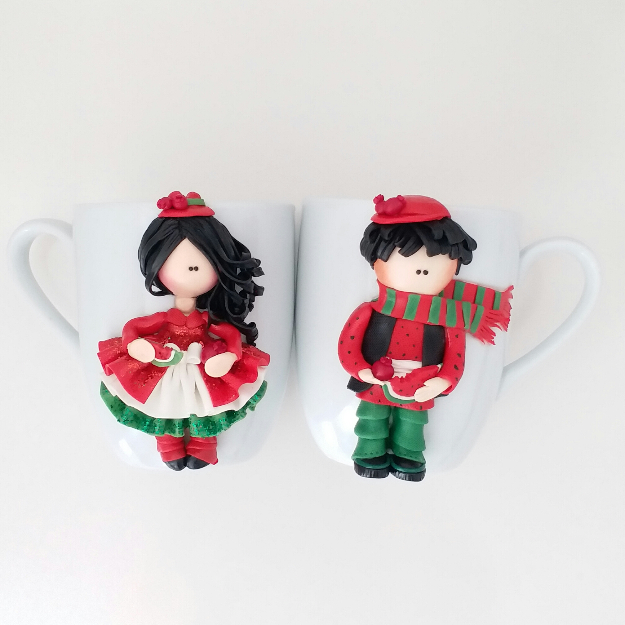 ماگ مدل دختر عروسکی A1348 مجموعه 2 عددی