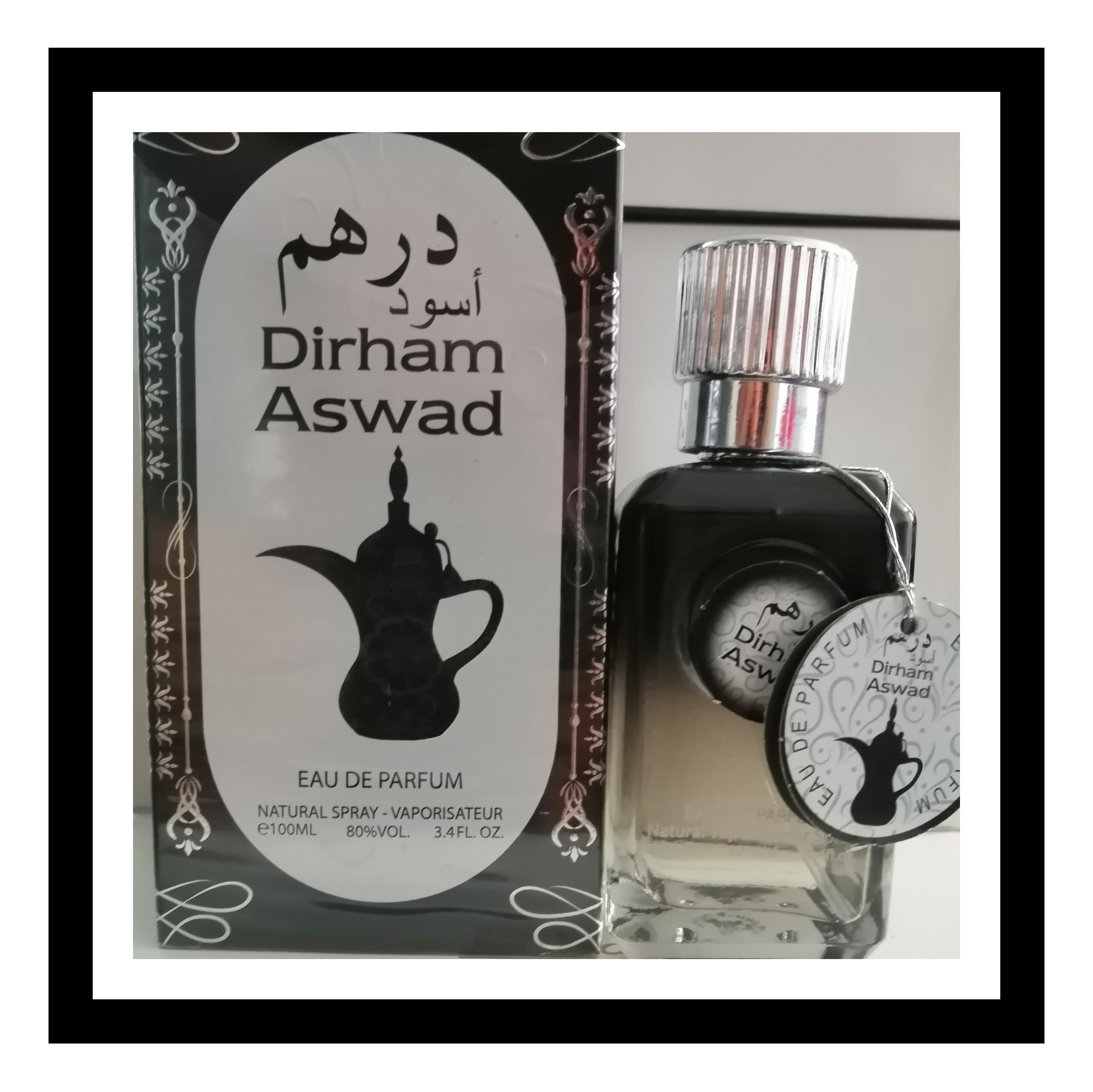 ادکلن درهم اسود diham Aswad پرفیوم 100 میل ساخت هند سفارس امارات