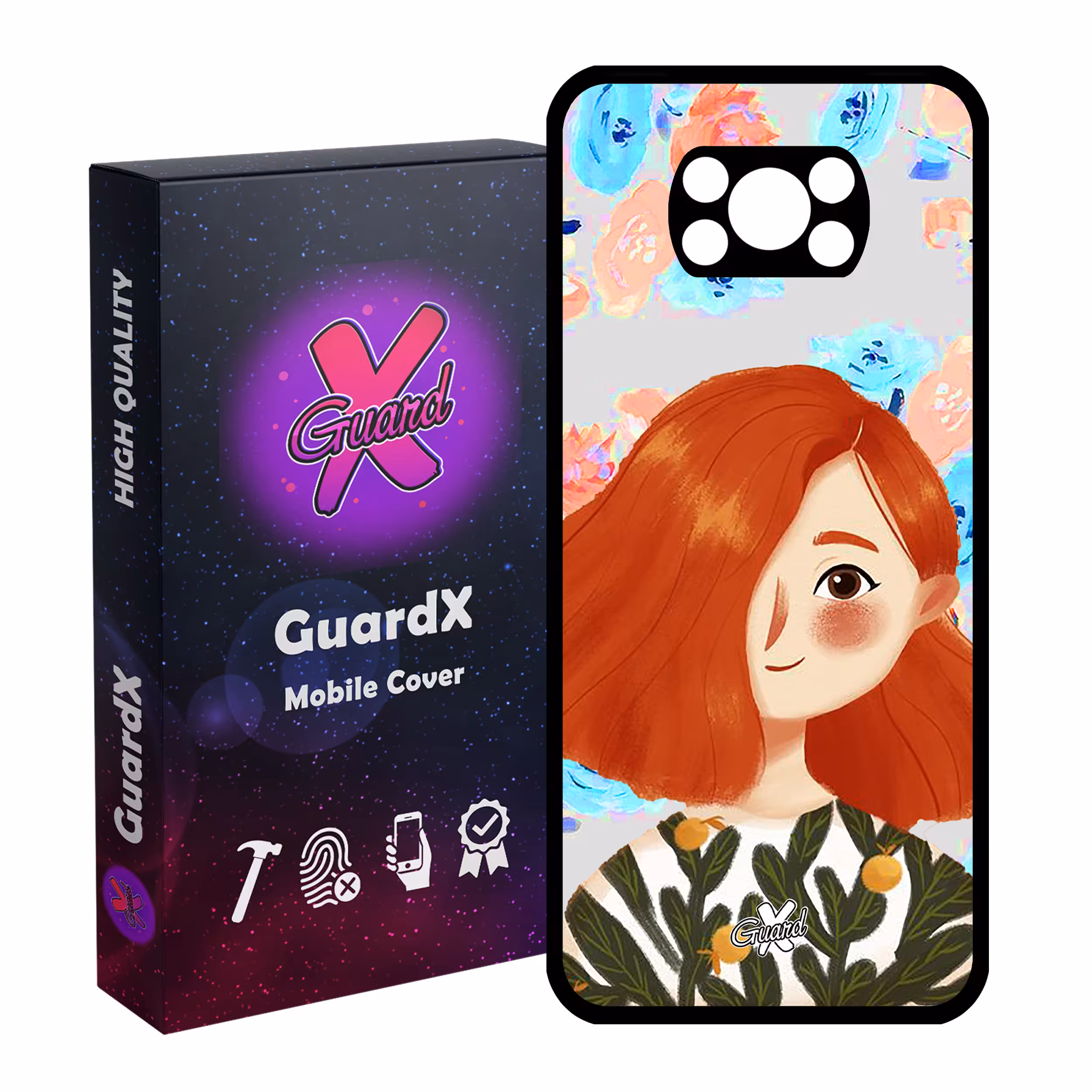 کاور گارد ایکس طرح دختر مدل Glass10324 مناسب برای گوشی موبایل شیائومی Poco X3 Pro