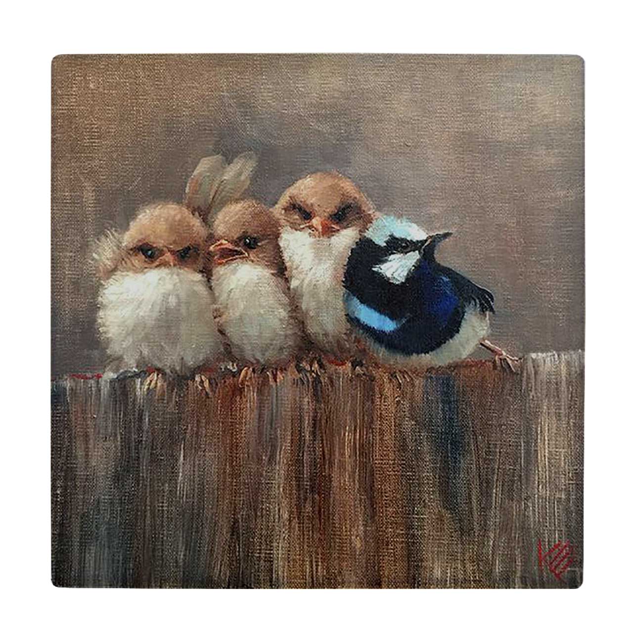  کاشی کارنیلا طرح نقاشی پرنده ها کد wkk3182