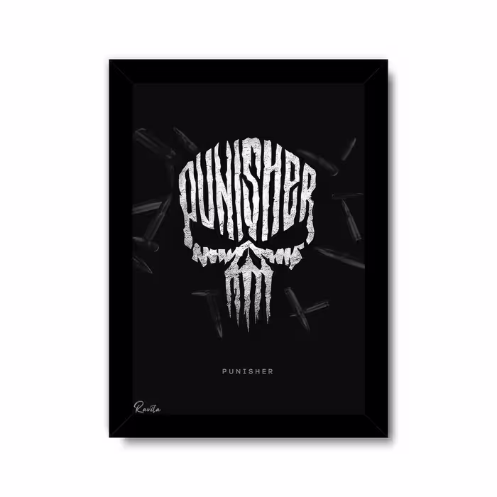 تابلو تکی طرح پانیشر | Punisher کد 3584
