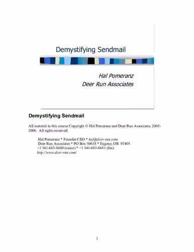 خرید و دانلود نسخه کامل کتاب Demystifying Sendmail