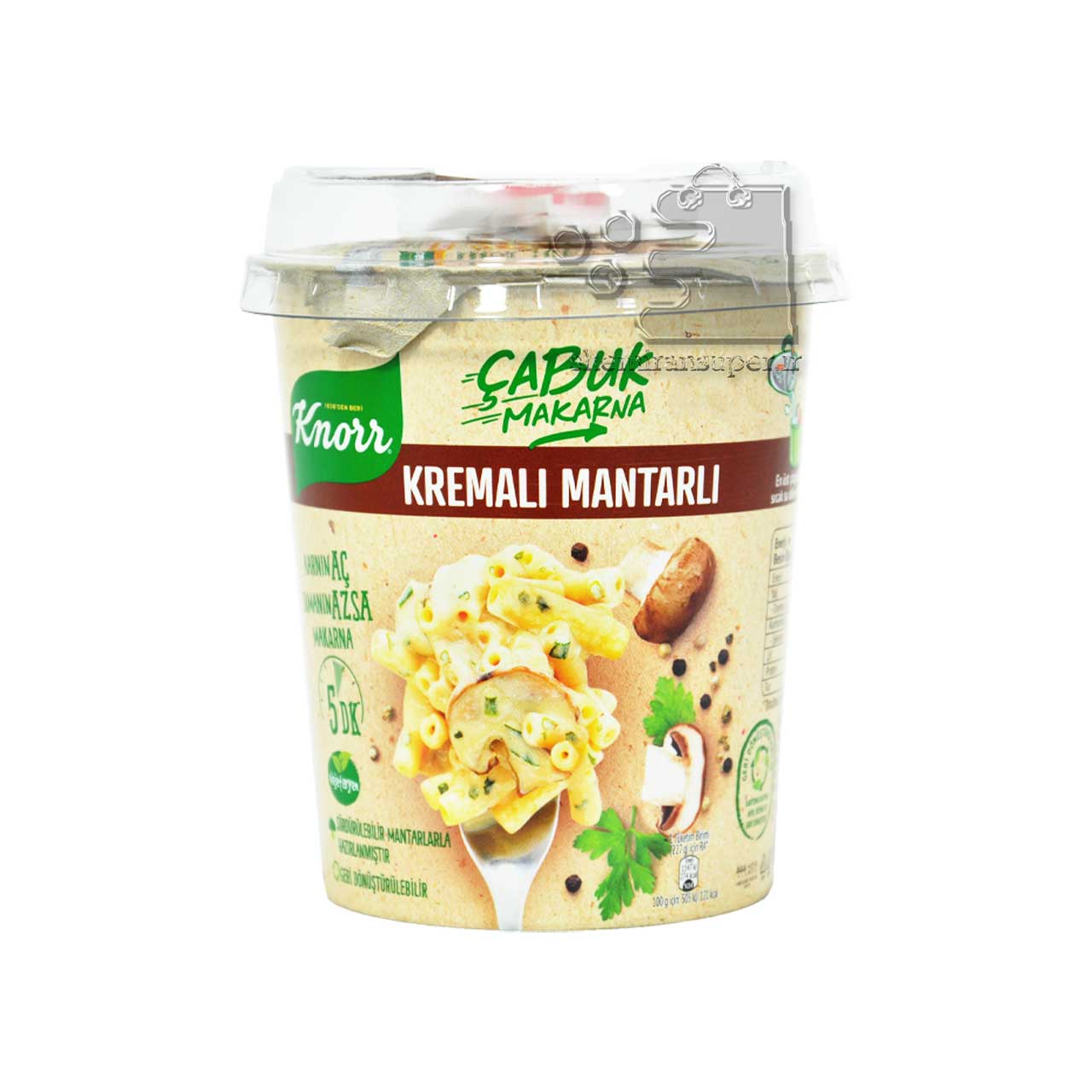 پاستا پنه با سس قارچ خامه ای فوری لیوانی 67 گرم کنور - knorr