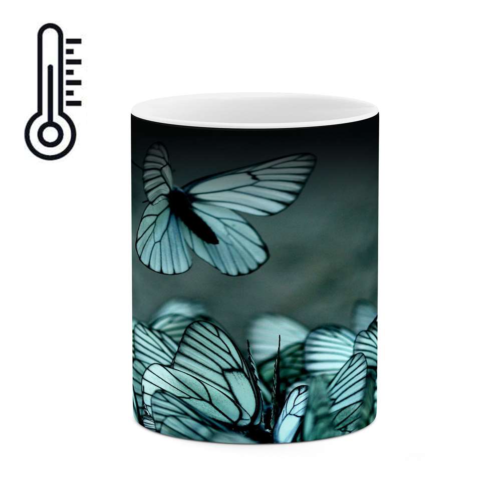 ماگ حرارتی کاکتی طرح پروانه مدل mgh14313