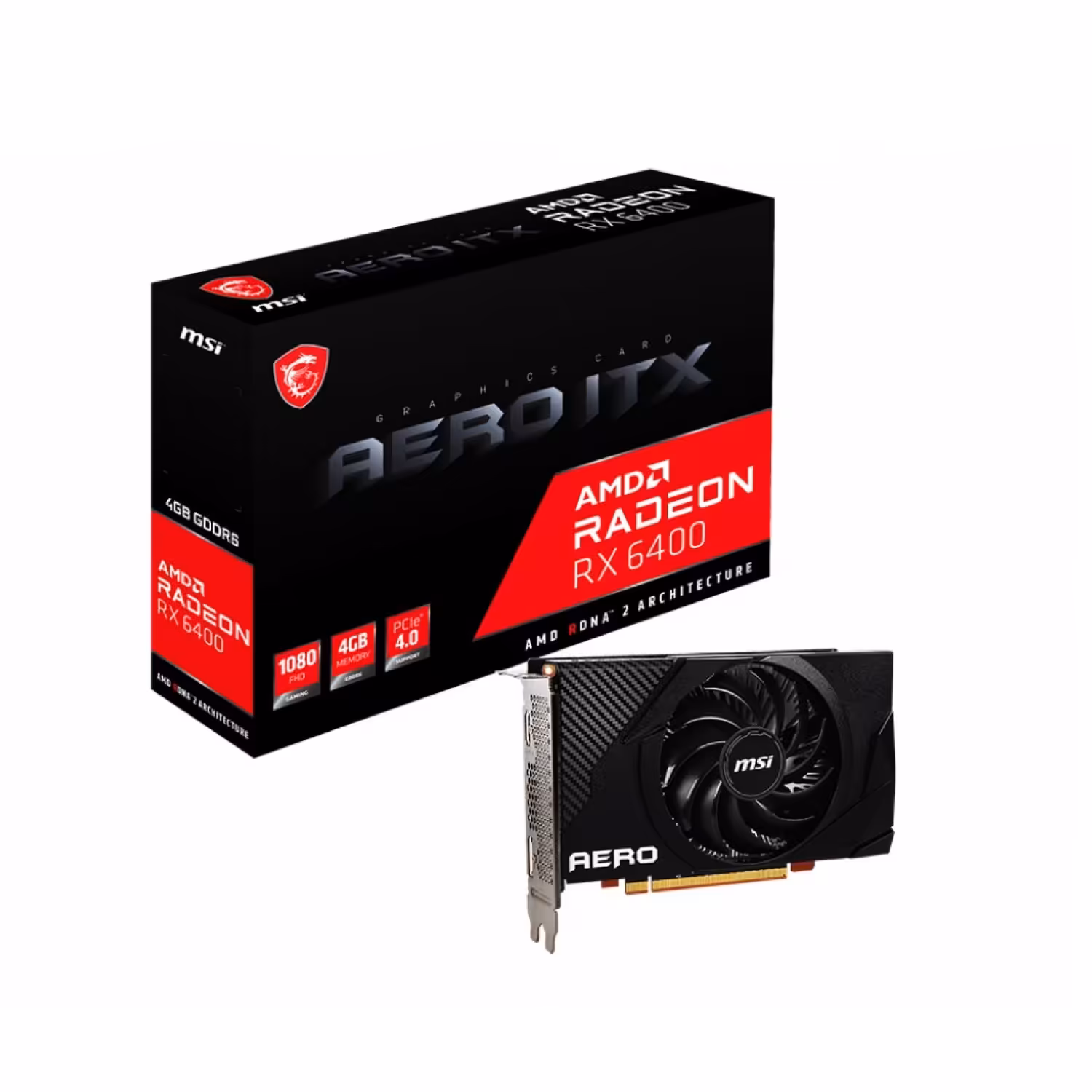 کارت گرافیک ام اس آی RX 6400 AERO ITX 4G