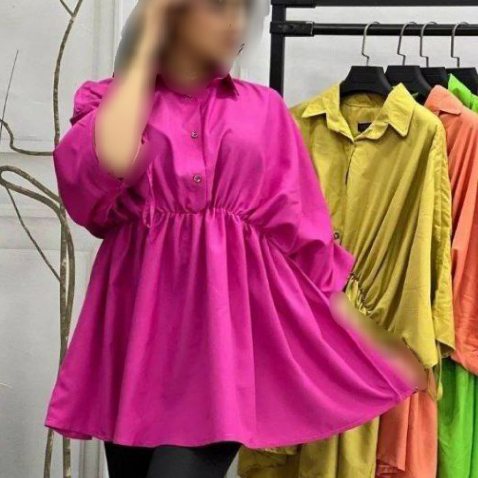 مانتو عروسکی جنس داکرون نخ پنبه رنگبندی