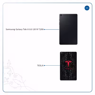 برچسب پوششی ماهوت مدل TESLA مناسب برای تبلت سامسونگ Galaxy Tab A 8.0 2019 T290
