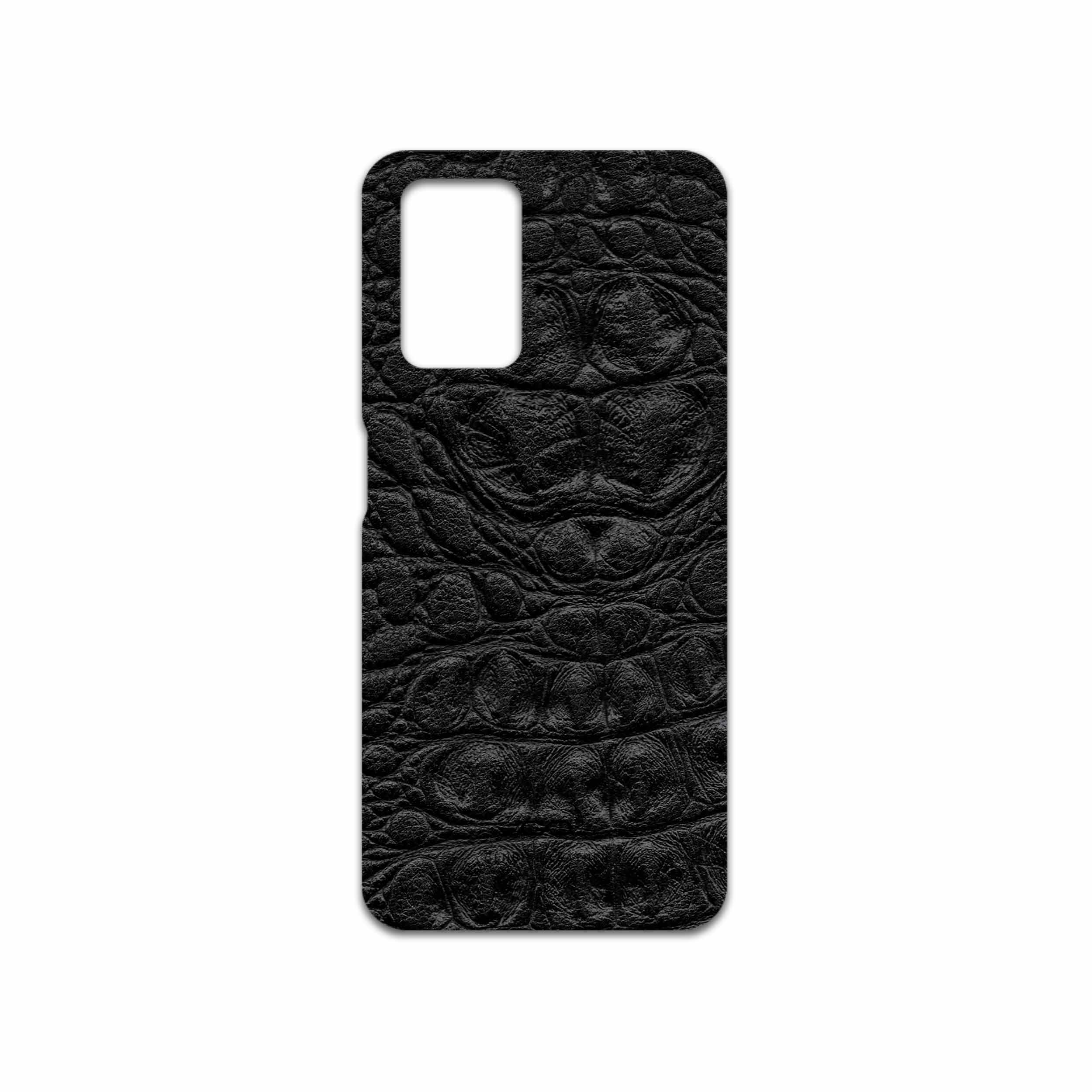 برچسب پوششی ماهوت مدل Black-Crocodile-Leather مناسب برای گوشی موبایل شیائومی Redmi Note 11 4G