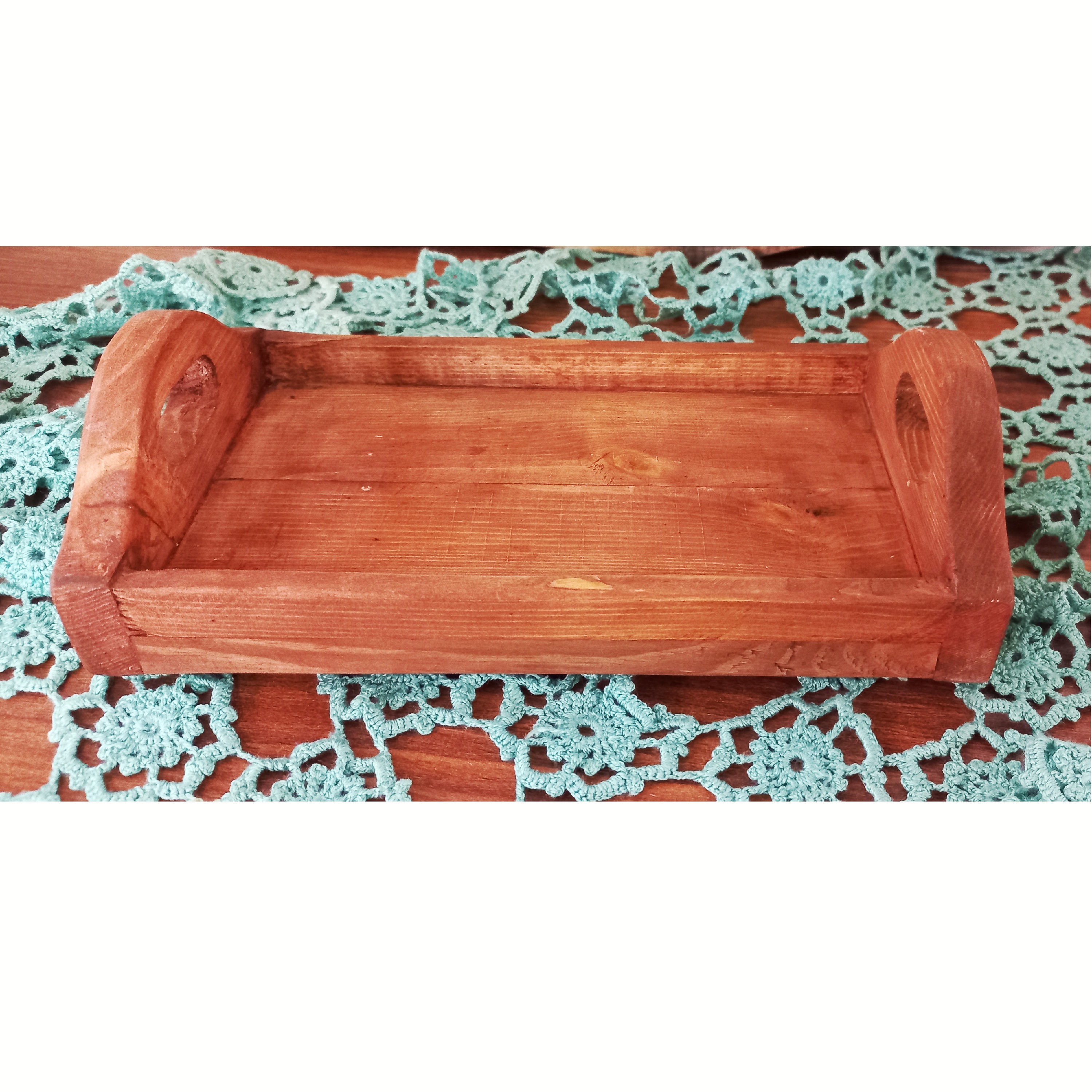 سینی چوبی پذیرایی سایز  کوچک