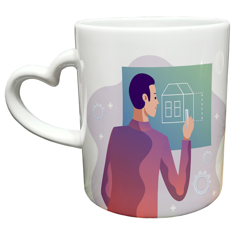 ماگ مدل دسته قلبی طرح مهندس کد 86