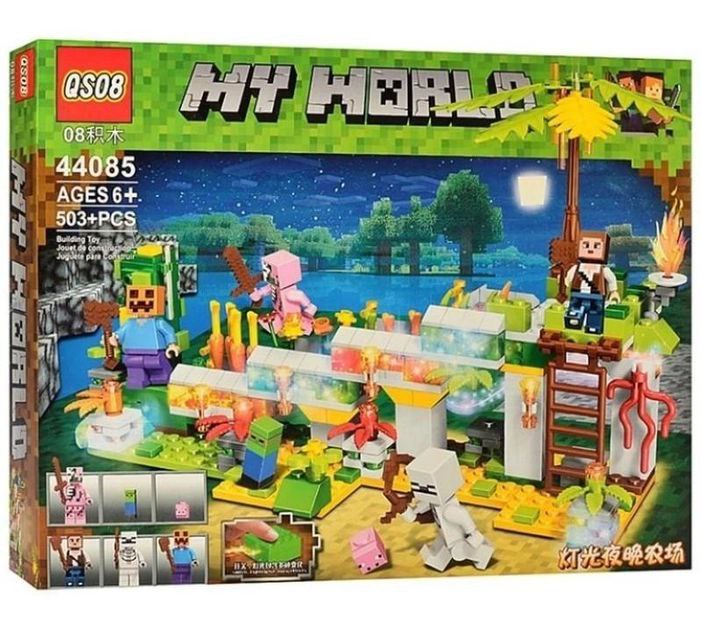 ساختنی مدل ماینکرافت چراغدار  آیتم 44085