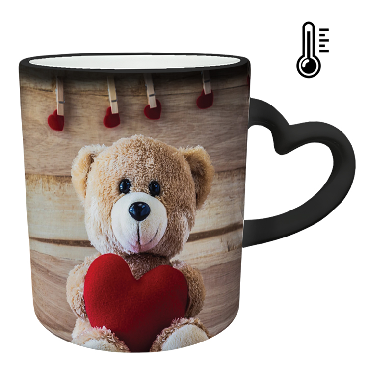 ماگ حرارتی مدل دسته قلبی طرح عاشقانه کد 146