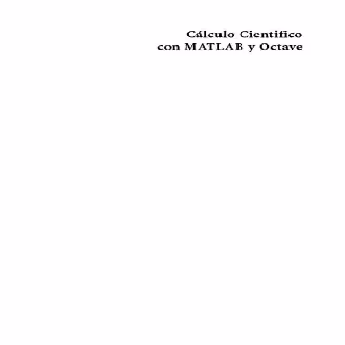 خرید و دانلود نسخه کامل کتاب Cálculo Cientifico con MATLAB y Octave
