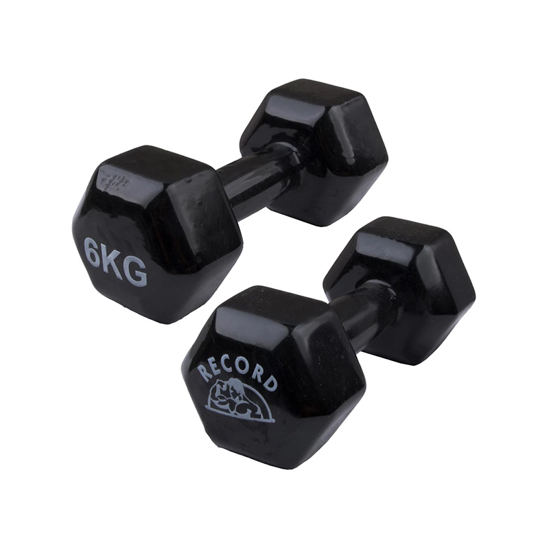 دمبل ایروبیک روکش دار 6 کیلوگرمی رکورد بسته دو عددی