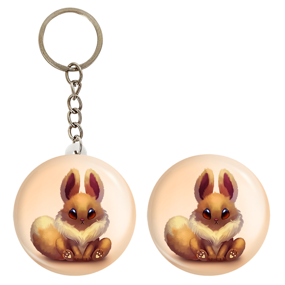 پیکسل خندالو مدل ایو انیمه پوکمون کد 17300 به همراه جاکلیدی