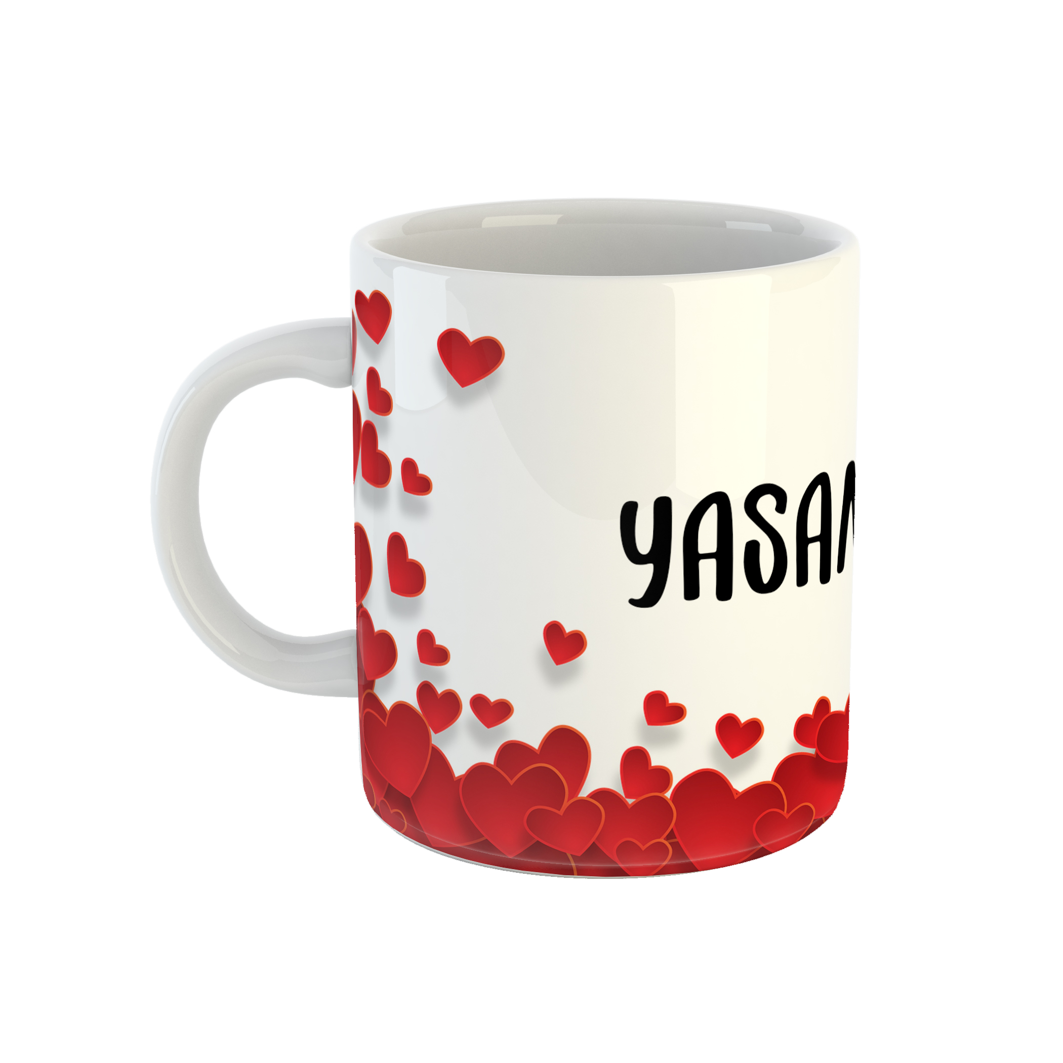 ماگ طرح قلب مدل یاسمین