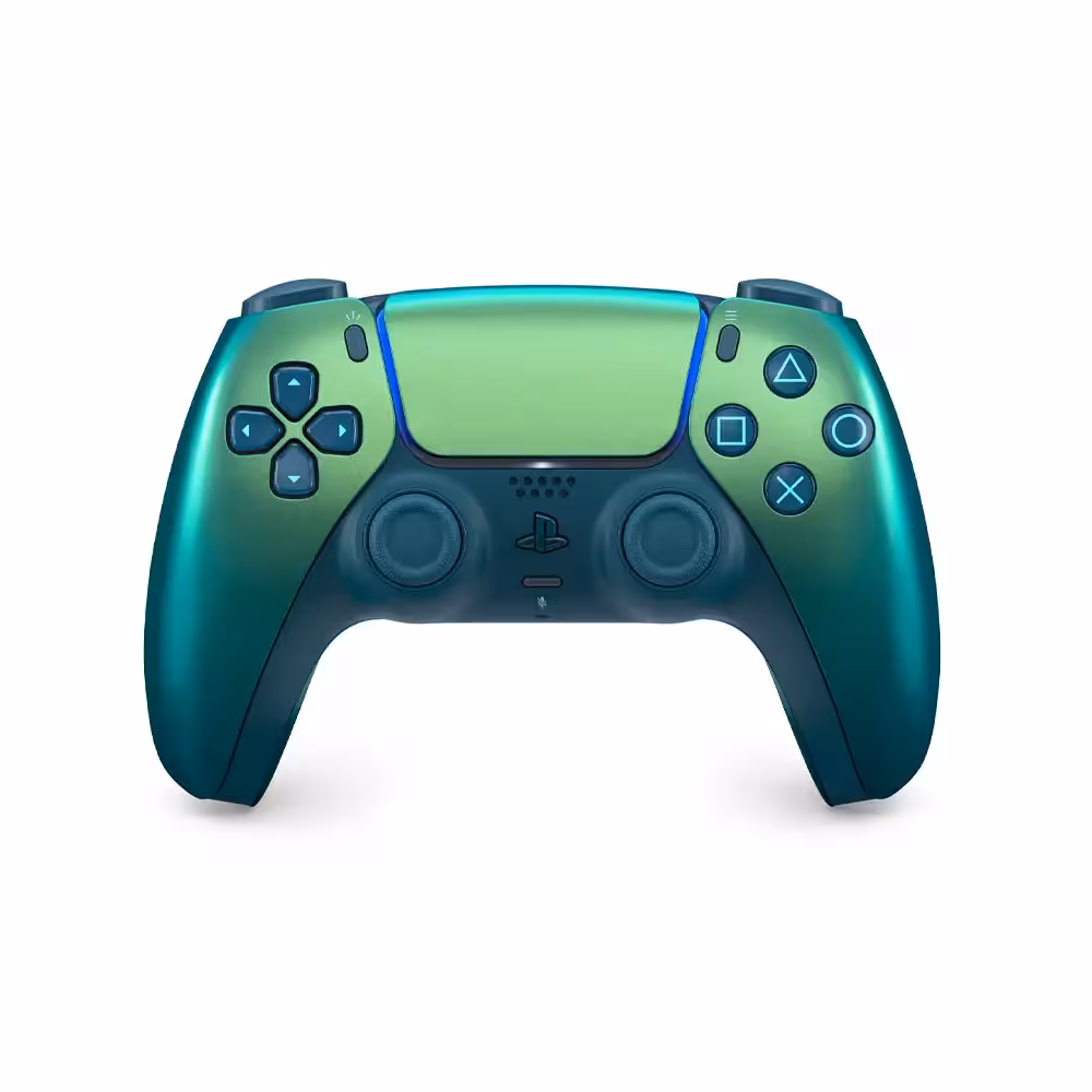 دسته PS5 DualSense سبز آبی کروم