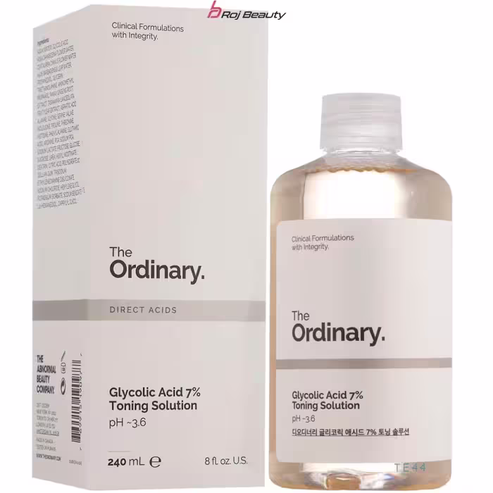 تونر لایه بردار و روشن کننده گلیکولیک اسید اوردینری پج کد دار The Ordinary Glycolic Acid 7% Toning Solution 240ml