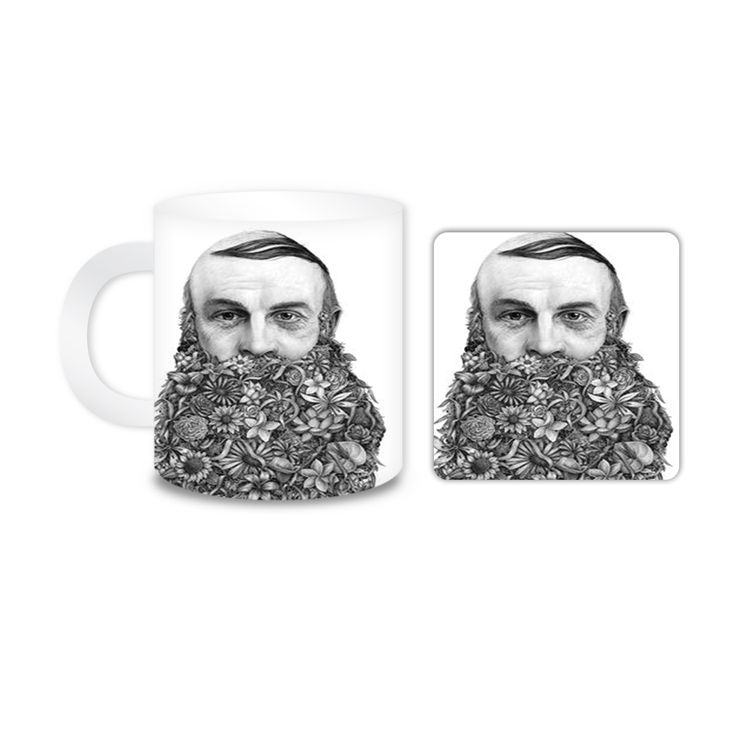 ماگ مدل مرد کد 1091 به همراه زیر لیوانی