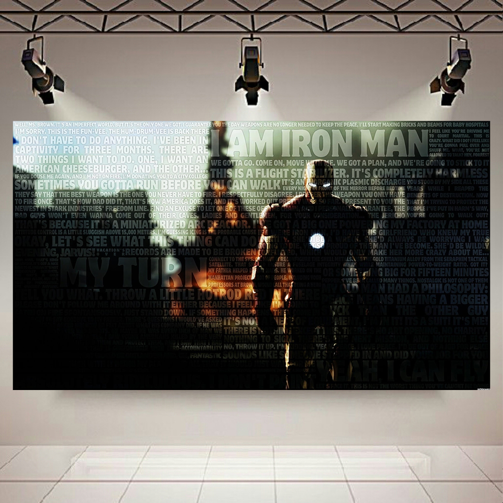 تابلو بوم طرح مردآهنی مدل I AM IRON MAN کد AR7920