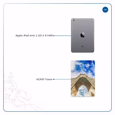 برچسب پوششی ماهوت مدل AZADI-Tower مناسب برای تبلت اپل iPad mini 2 2013 A1490