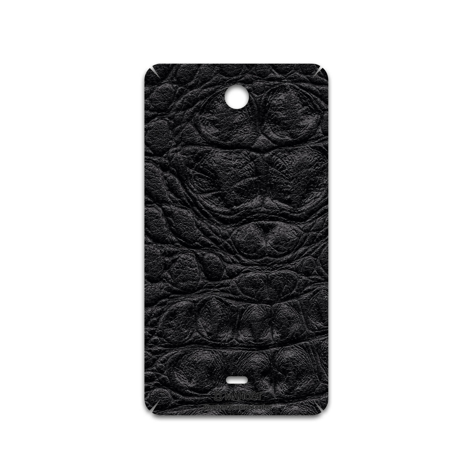 برچسب پوششی ماهوت مدل Black-Crocodile-Leather مناسب برای گوشی موبایل مایکروسافت Lumia 430