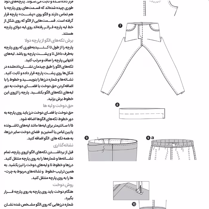 الگو خیاطی شلوار بانوان سایز 32تا 48 متد مولر کد 23