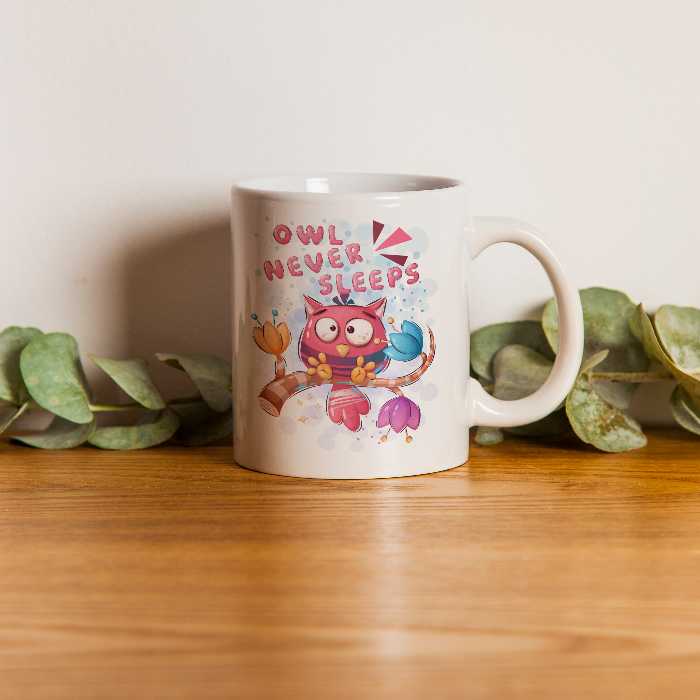 ماگ مدل جغد هرگز نمیخوابد