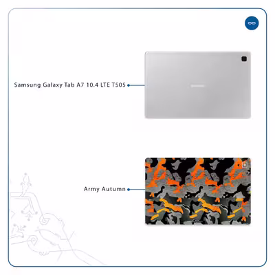 برچسب پوششی ماهوت مدل Autumn-Army مناسب برای تبلت سامسونگ Galaxy Tab A7 10.4 LTE 2020 T505