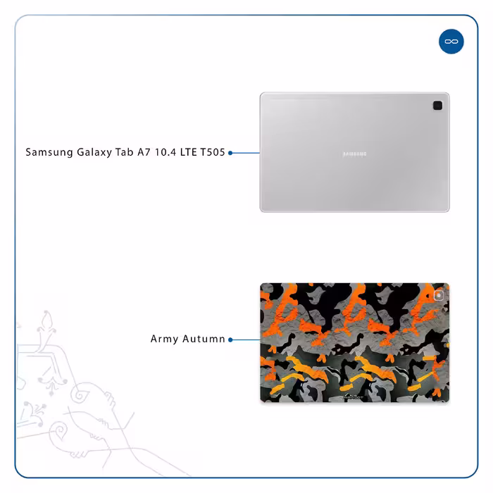 برچسب پوششی ماهوت مدل Autumn-Army مناسب برای تبلت سامسونگ Galaxy Tab A7 10.4 LTE 2020 T505