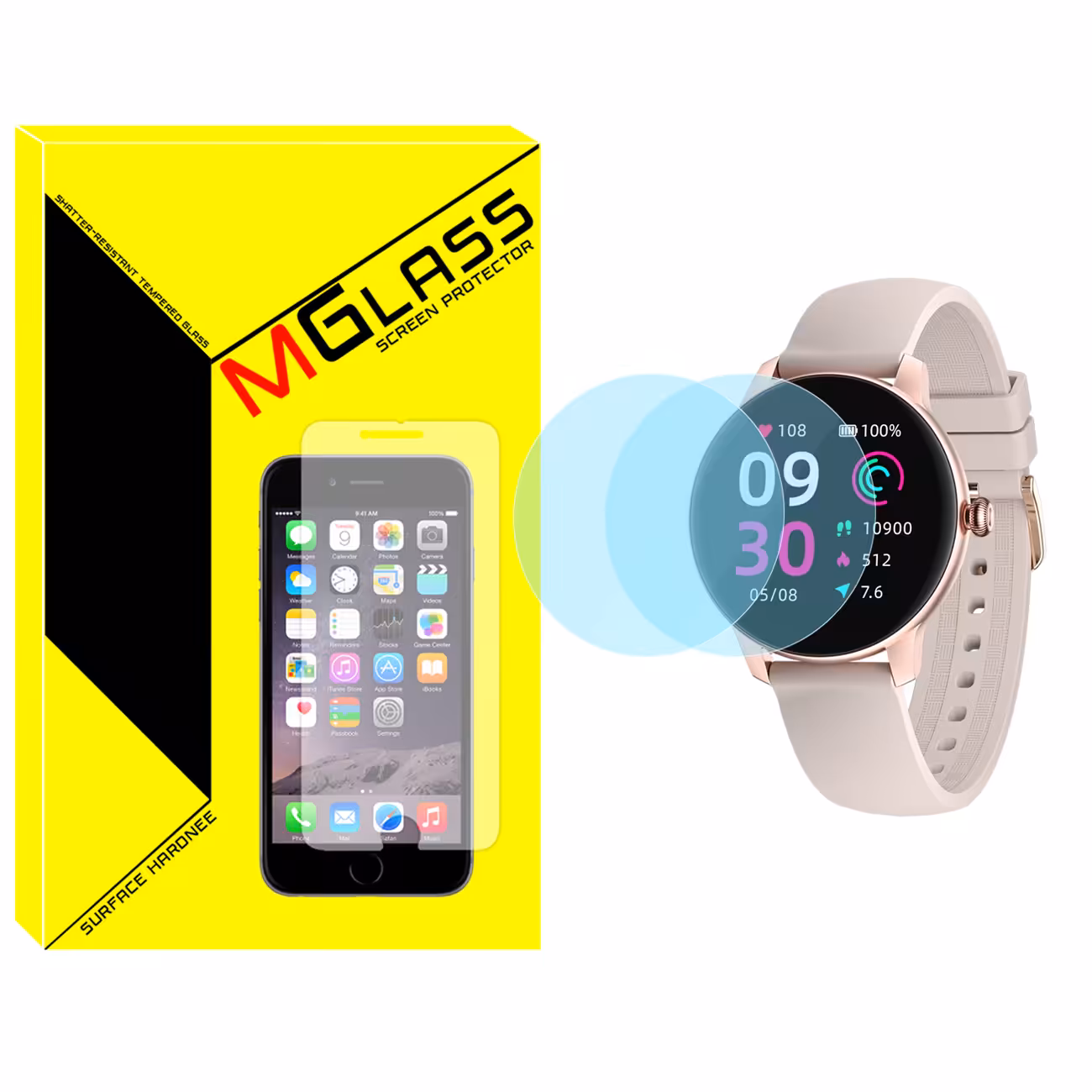 محافظ صفحه نمایش شیشه‌ای ام گلس مدل SH-MG مناسب برای ساعت هوشمند کیسلکت L11 Pro بسته دو عددی