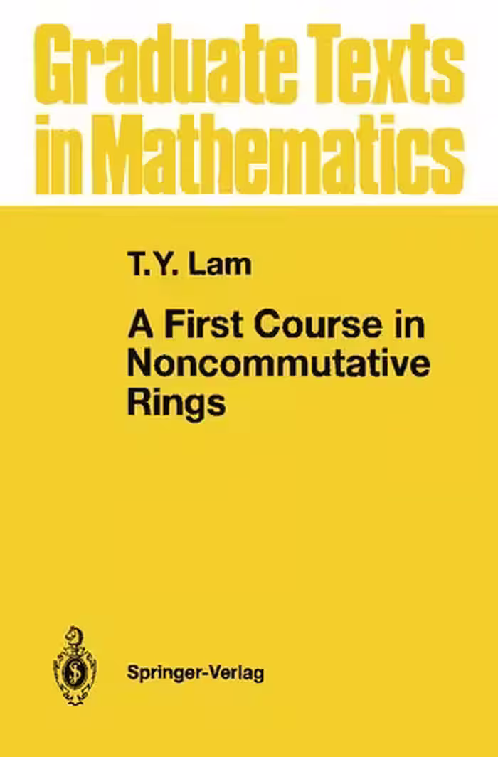 خرید و دانلود نسخه کامل کتاب A First Course in Noncommutative Rings