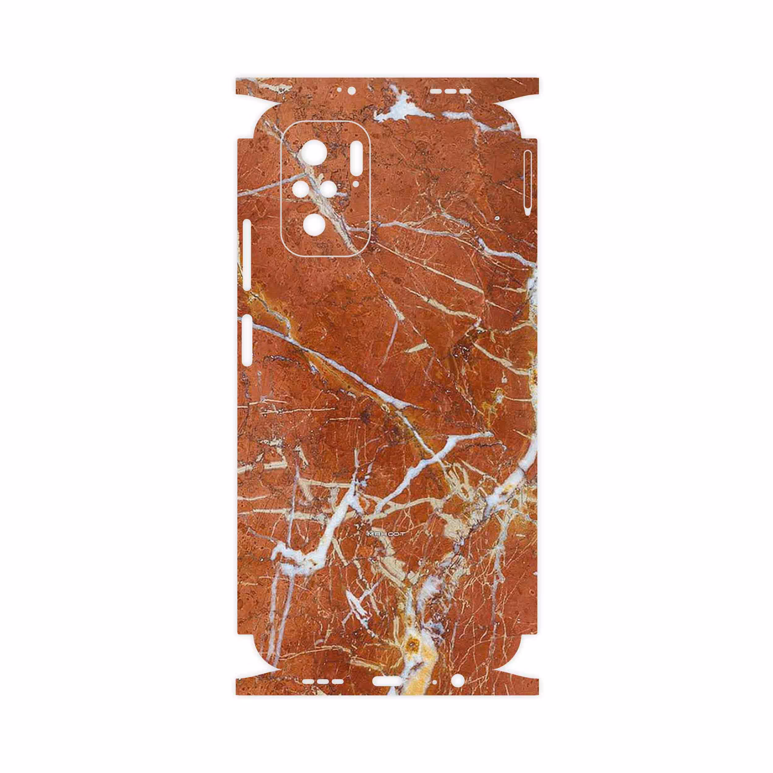 برچسب پوششی ماهوت مدل Red Marble-FullSkin مناسب برای گوشی موبایل شیائومی Poco M5s