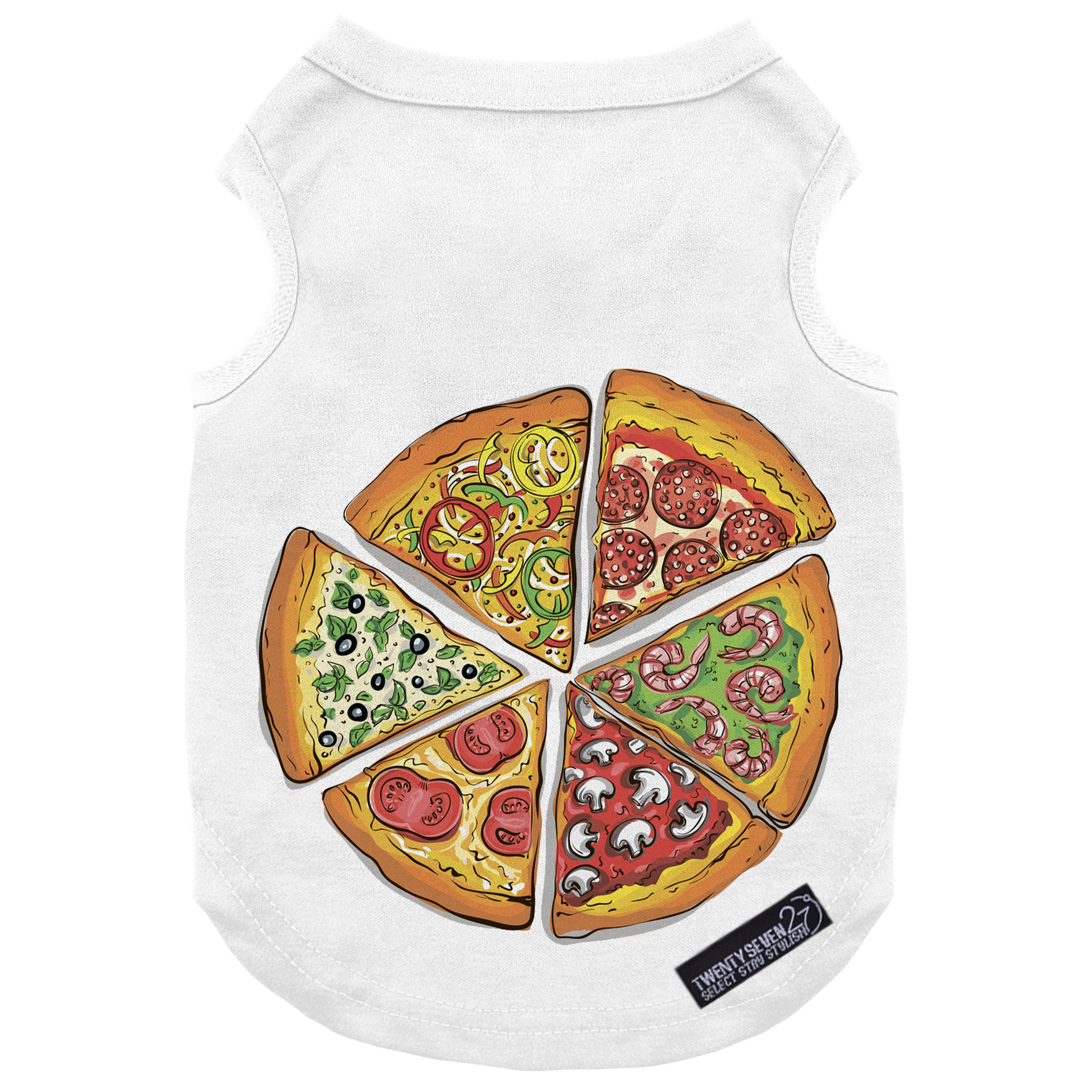 لباس سگ و گربه 27 طرح Pizza Full کد MH861 سایز XL