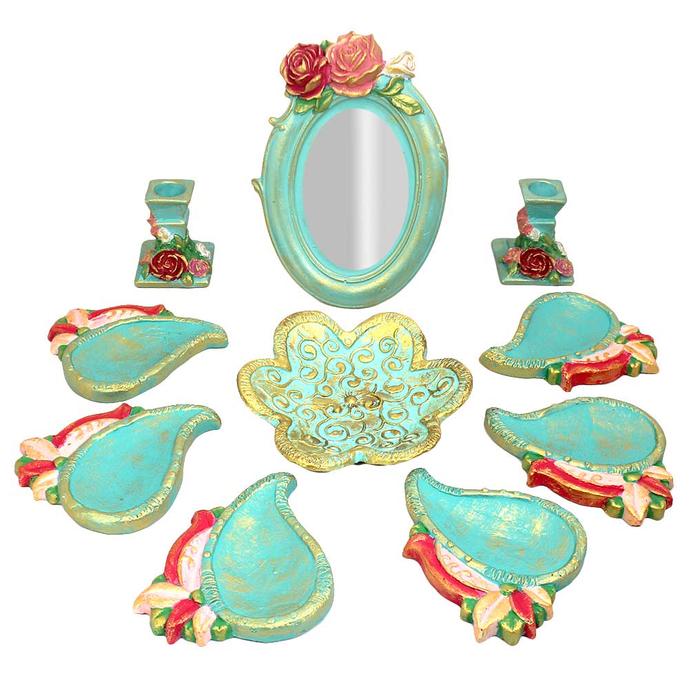 مجموعه ظروف هفت سین 10 پارچه مدل بته جقه