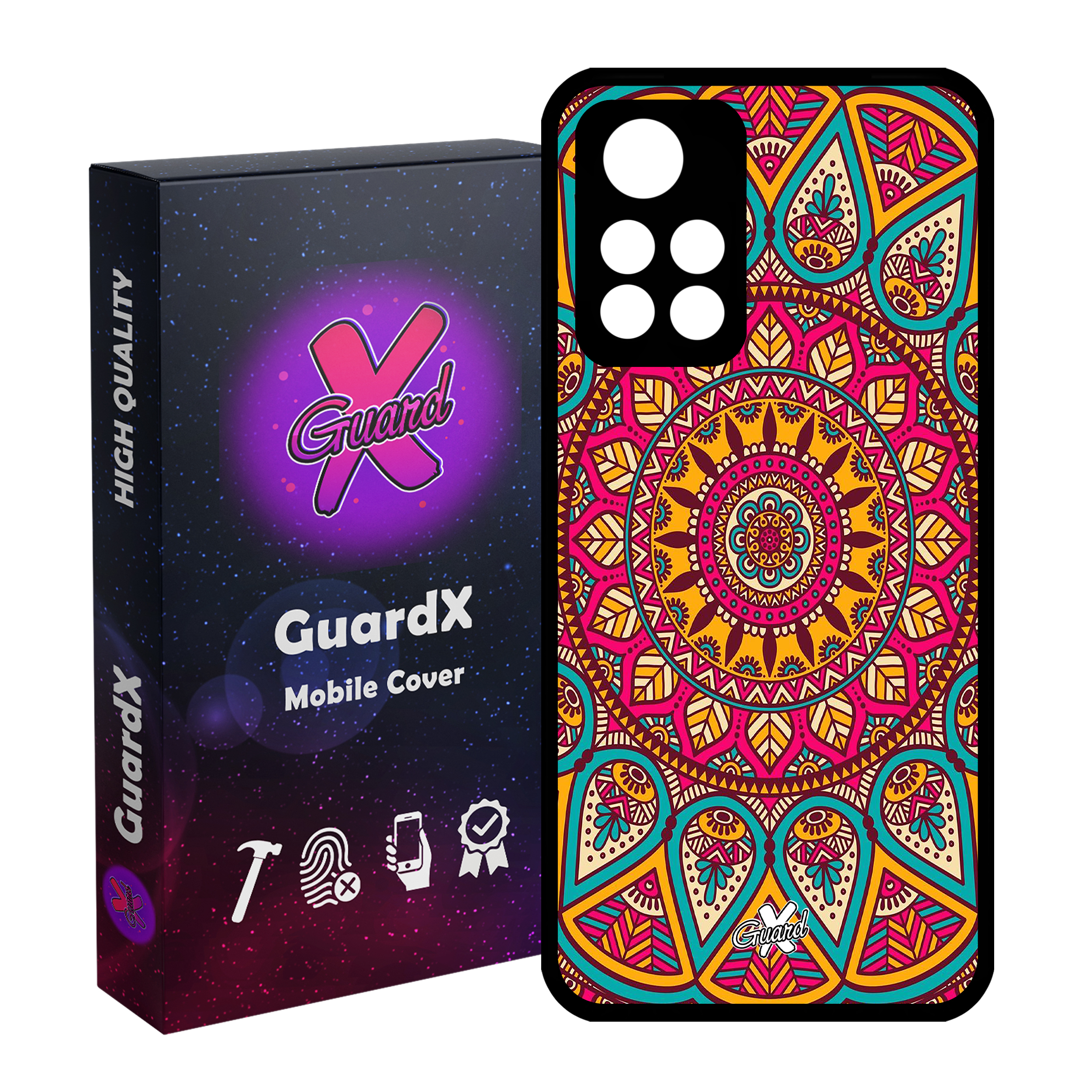 کاور گارد ایکس طرح Mandala مدل Glass10131 مناسب برای گوشی موبایل شیائومی Poco M4 Pro 5G/Redmi Note 11T 5G/Redmi Note 11S 5G