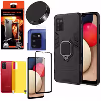 کاور کینگ کونگ مدل BATMAN مناسب برای گوشی موبایل سامسونگ Galaxy A03S به همراه محافظ صفحه نمایش و محافظ لنز دوربین و برچسب محافظ پشت و پایه نگهدارنده گوشی 