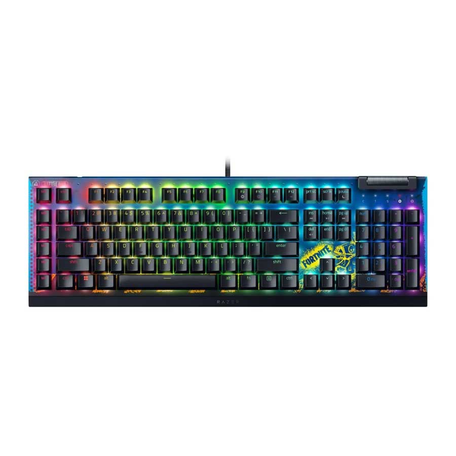 قیمت و خرید کیبورد گیمینگ باسیم ریزر مدل BlackWidow V4 X Fortnite Edition | یاس ارتباط