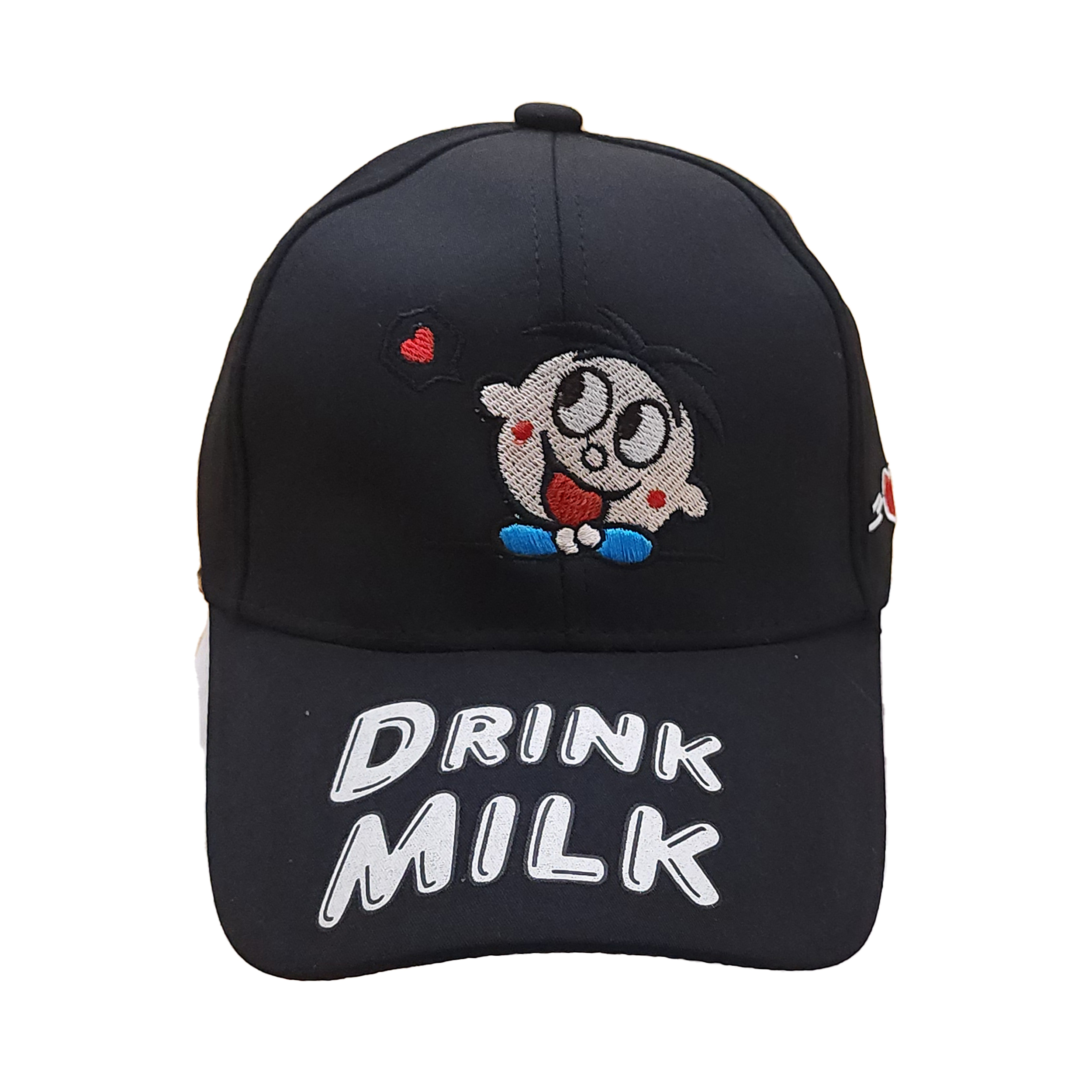 کلاه کپ بچگانه مدل MILK رنگ مشکی