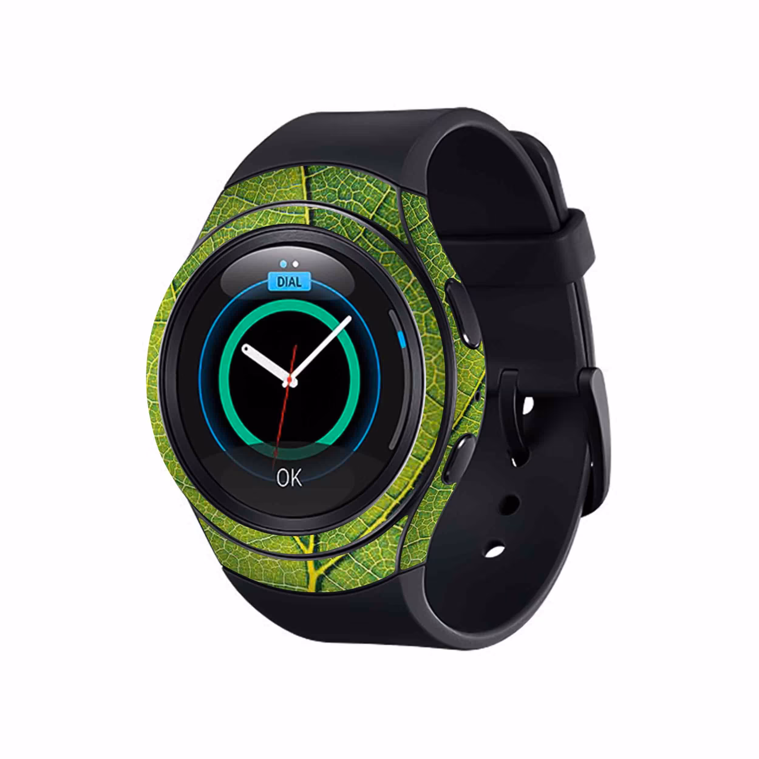برچسب ماهوت طرح Leaf_Texture مناسب برای ساعت هوشمند سامسونگ Galaxy Gear S2