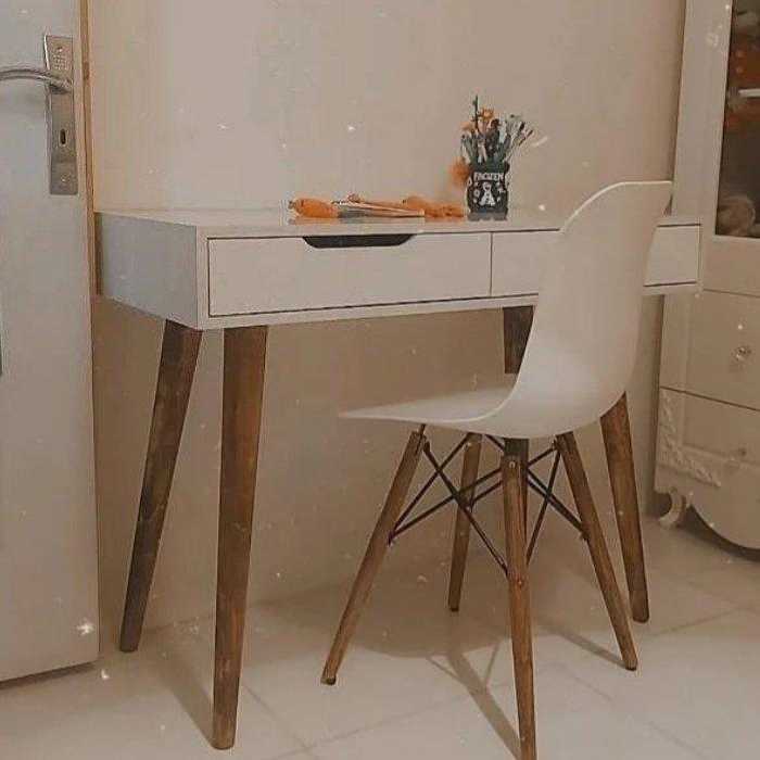 میز تحریر با پایه جدا شونده دو کشو و تک کشو بدون صندلی | choobsub