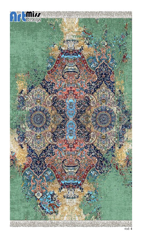 قالیچه درجه1 ماشینی، در ابعاد مختلف، باترمزفرش، طرح فرهان، کد h03