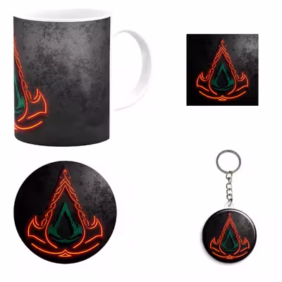 ست هدیه ماگ مدل اساسین کرید طرح assassin`s creed کد M11