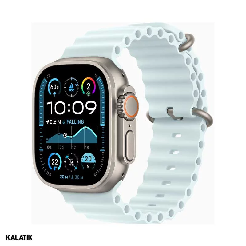 اپل واچ اولترا 2 (2024) مدل 49mm بدنه تیتانیوم با بند اوشن