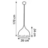  چراغ آویز رایکا کد RO-346