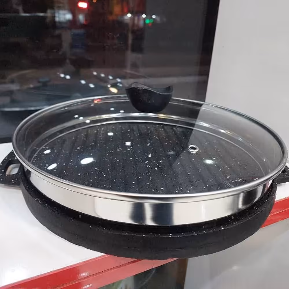 تابه گریل چدنی اصل مدل گرد