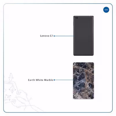 برچسب پوششی ماهوت مدل Earth-White-Marble مناسب برای تبلت لنوو E7