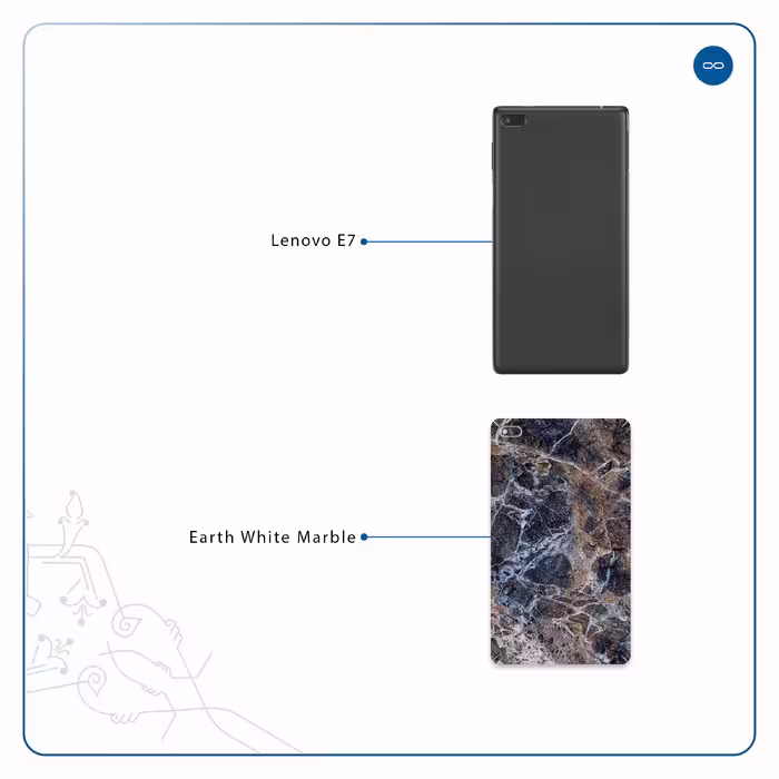 برچسب پوششی ماهوت مدل Earth-White-Marble مناسب برای تبلت لنوو E7